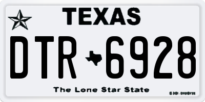 TX license plate DTR6928