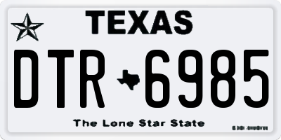 TX license plate DTR6985