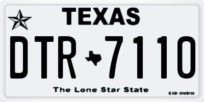 TX license plate DTR7110