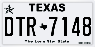 TX license plate DTR7148