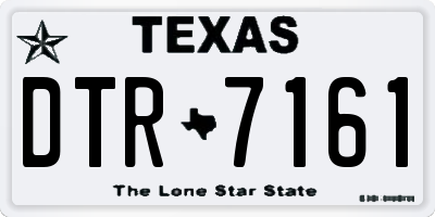 TX license plate DTR7161