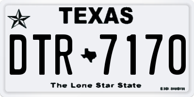 TX license plate DTR7170