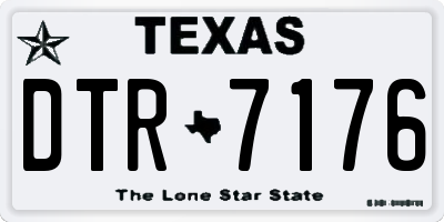 TX license plate DTR7176