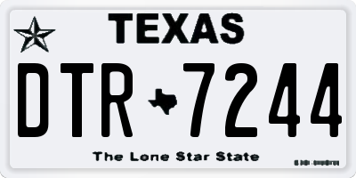 TX license plate DTR7244