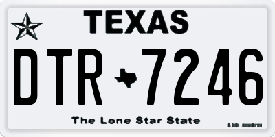 TX license plate DTR7246