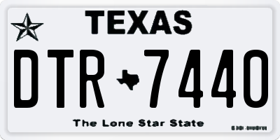 TX license plate DTR7440