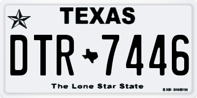 TX license plate DTR7446