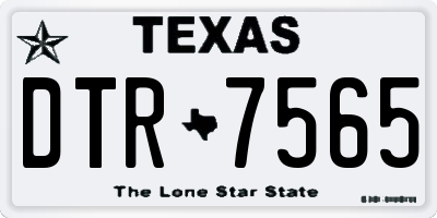 TX license plate DTR7565