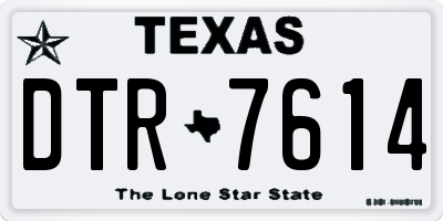 TX license plate DTR7614