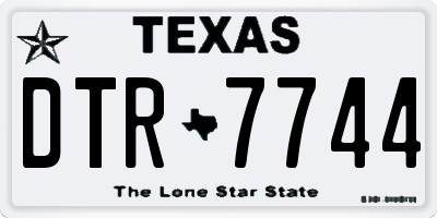 TX license plate DTR7744