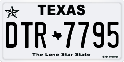 TX license plate DTR7795