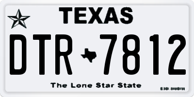 TX license plate DTR7812