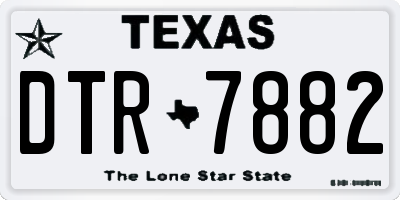 TX license plate DTR7882
