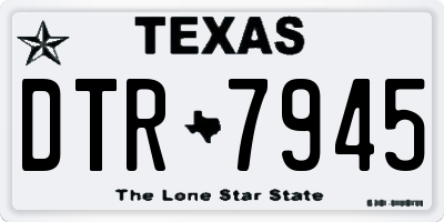 TX license plate DTR7945