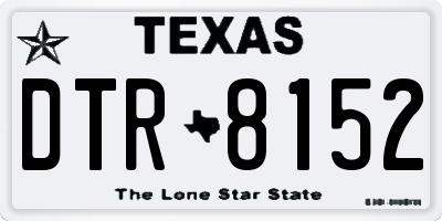 TX license plate DTR8152
