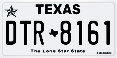 TX license plate DTR8161