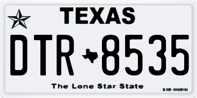 TX license plate DTR8535