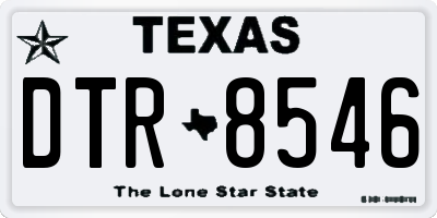 TX license plate DTR8546