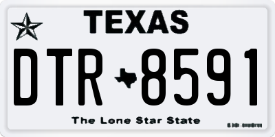 TX license plate DTR8591