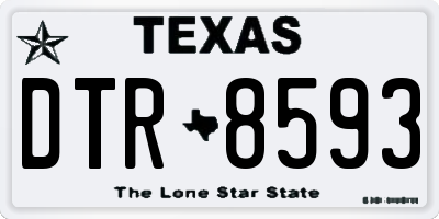 TX license plate DTR8593