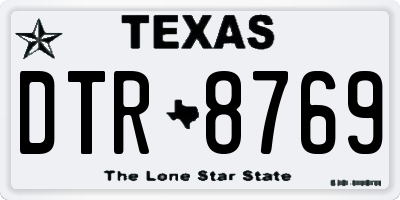 TX license plate DTR8769