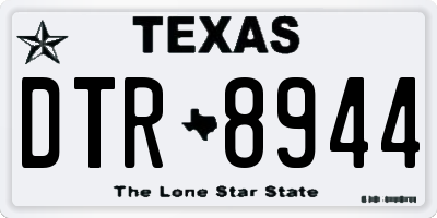 TX license plate DTR8944