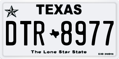 TX license plate DTR8977