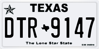 TX license plate DTR9147