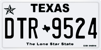 TX license plate DTR9524
