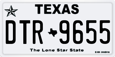 TX license plate DTR9655