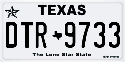 TX license plate DTR9733