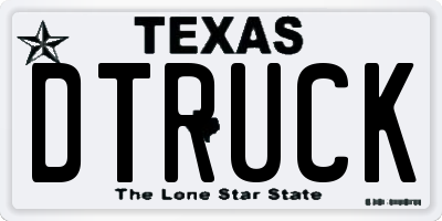 TX license plate DTRUCK