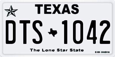 TX license plate DTS1042