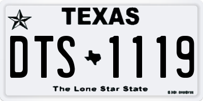 TX license plate DTS1119