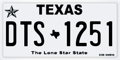 TX license plate DTS1251