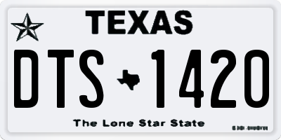 TX license plate DTS1420