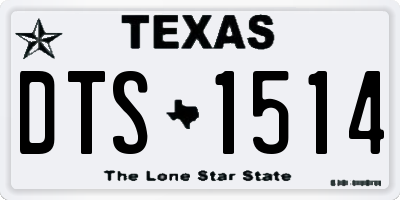 TX license plate DTS1514