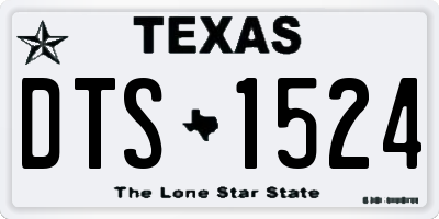 TX license plate DTS1524