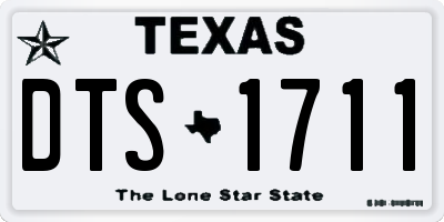 TX license plate DTS1711