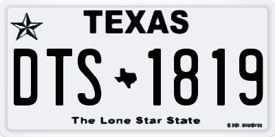 TX license plate DTS1819