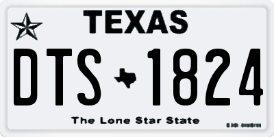 TX license plate DTS1824