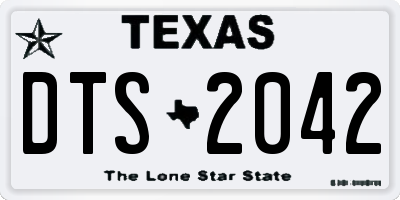 TX license plate DTS2042
