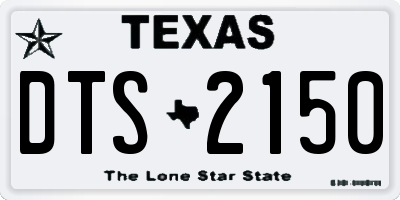 TX license plate DTS2150