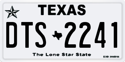 TX license plate DTS2241