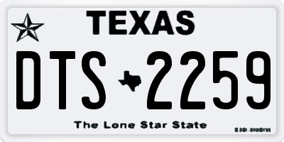 TX license plate DTS2259