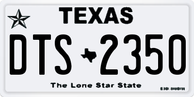 TX license plate DTS2350