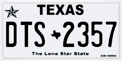 TX license plate DTS2357