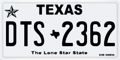 TX license plate DTS2362