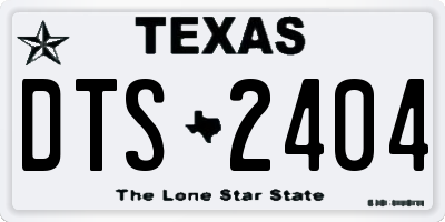 TX license plate DTS2404
