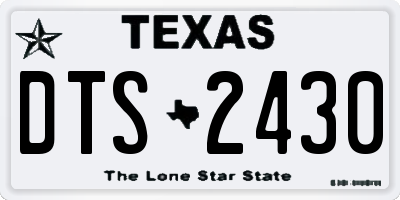 TX license plate DTS2430